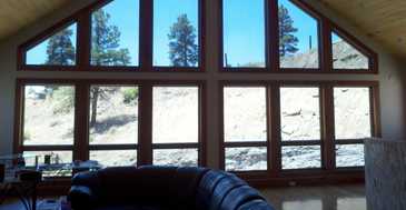 Looking out windows wall